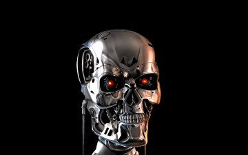 Картинка терминатор фэнтези роботы +киборги +механизмы темный фон робот the terminator