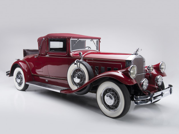 Обои картинки фото автомобили, классика, coupe, convertible, pierce-arrow, model, a, красный, 1930