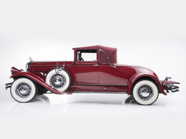 Обои картинки фото автомобили, классика, pierce-arrow, красный, 1930, coupe, convertible, model, a