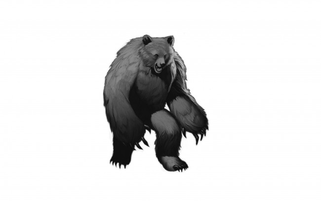 Обои картинки фото медведь, рисованные, животные,  медведи, bear