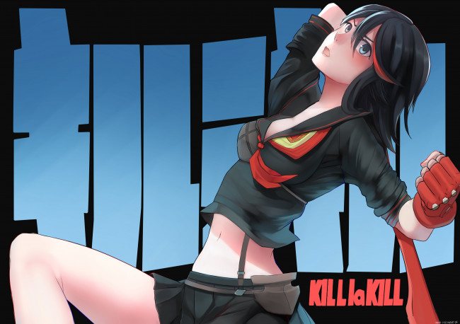 Обои картинки фото аниме, kill la kill, kill, la, ragecndy, kuroi, mato