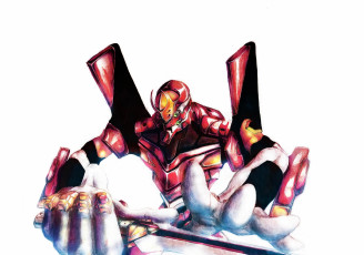 Картинка аниме evangelion нож оружие робот меха eva