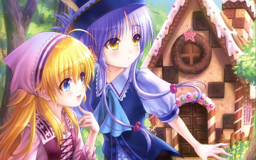 обоя аниме, angel beats, фон, взгляд, девушки