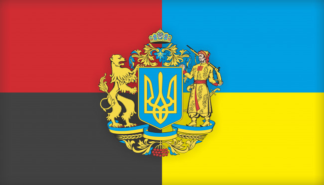 Обои картинки фото разное, флаги,  гербы, герб, фон, украина