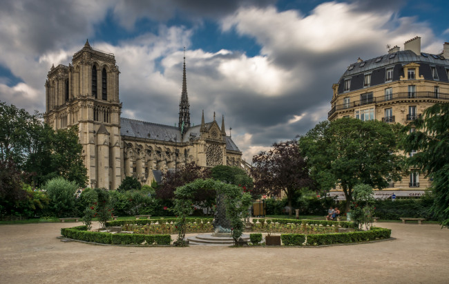 Обои картинки фото notre-dame de paris,  france, города, париж , франция, собор