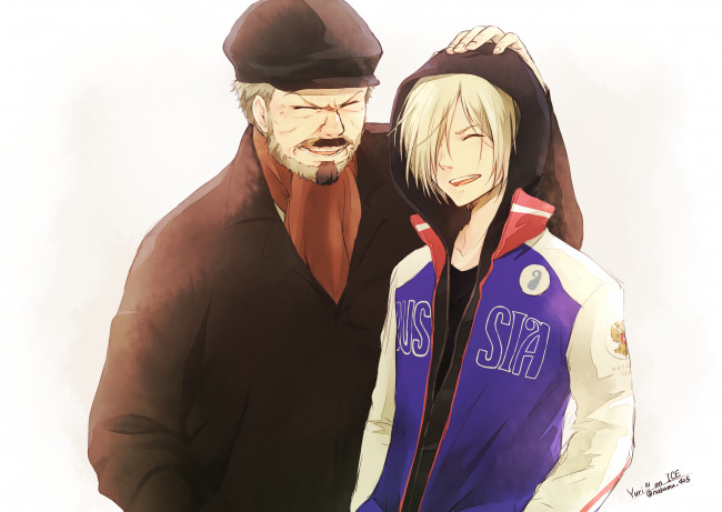 Обои картинки фото аниме, yuri on ice, yuri, plisetsky, nikolai