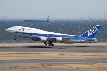 Картинка boeing+747-481d авиация пассажирские+самолёты авиалайнер