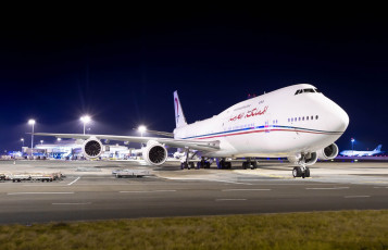 обоя boeing 747, авиация, пассажирские самолёты, авиалайнер