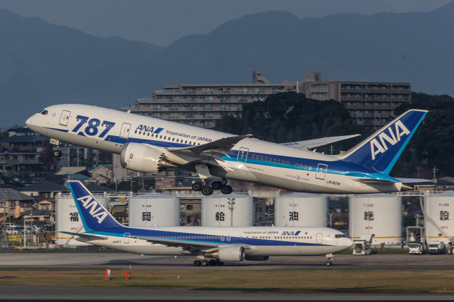 Обои картинки фото boeing 787, авиация, пассажирские самолёты, авиалайнер