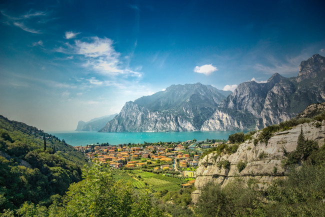 Обои картинки фото lake garda, города, - пейзажи, озеро, горы