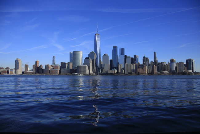 Обои картинки фото manhattan,  ny, города, нью-йорк , сша, небоскребы, панорама