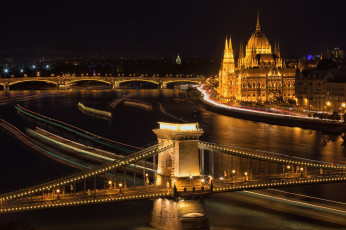 обоя города, будапешт , венгрия, город, budapest, ночь