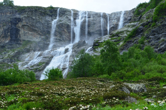 Обои картинки фото софийские водопады, природа, водопады, софийские, северный, кавказ, горы, россия