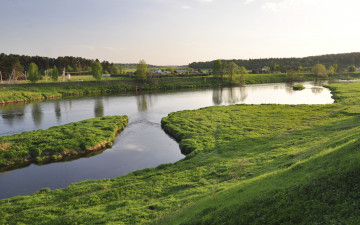 Картинка природа реки озера река трава берега