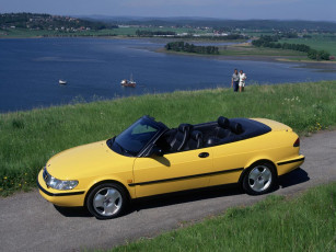 Картинка saab 900 convertible автомобили