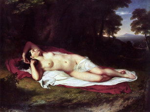 Картинка джон вендерлейн спящая ариадна на наксосе рисованные john vanderlyn