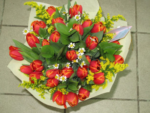 Картинка цветы букеты композиции букет тюльпаны
