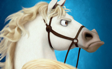 Картинка tangled мультфильмы королевский конь рапунцель запутанная история