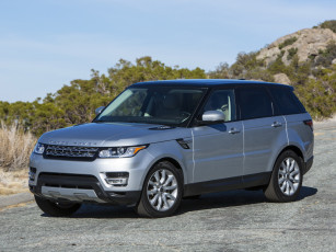 Картинка автомобили range+rover range rover sport us-spec 2013 серый hse