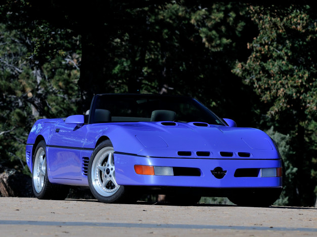 Обои картинки фото автомобили, callaway, c4, 1991, синий, b2k, speedster, corvette, turbo, twin, 500, series