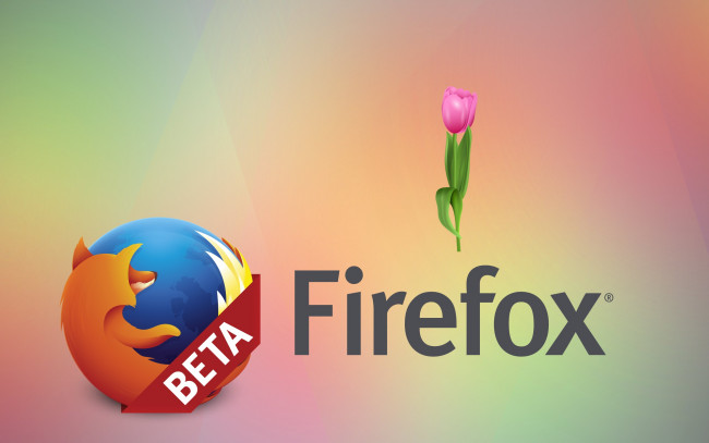 Обои картинки фото компьютеры, mozilla firefox, фон, цветы, тюльпаны, логотип, лепестки