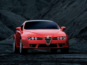 Картинка alfa+romeo+brera автомобили alfa+romeo красный карьер