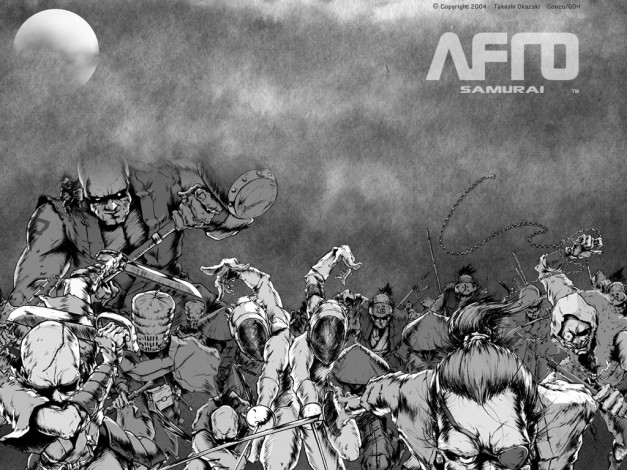 Обои картинки фото аниме, afro, samurai