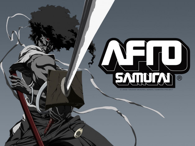 Обои картинки фото аниме, afro, samurai