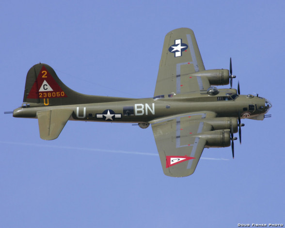 Обои картинки фото авиация, боевые, самолёты, boeing b-17 flying fortress