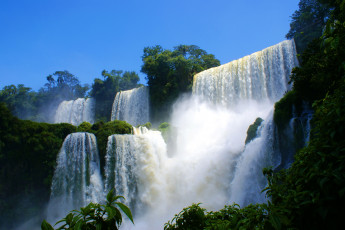 Картинка природа водопады лес водопад каскады