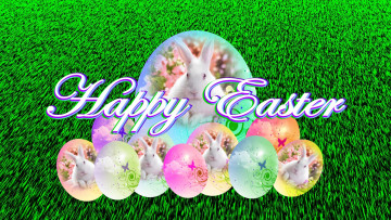 Картинка праздничные пасха кролики яйца