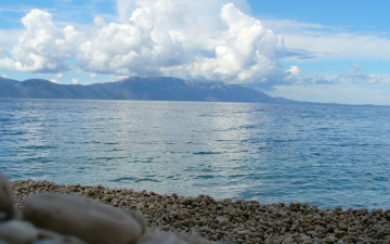 Картинка природа побережье горы море камни