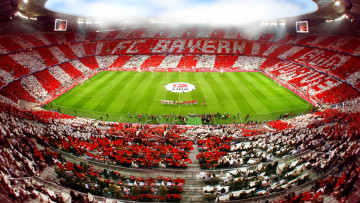 Картинка «альянц арена» стадион мюнхенской баварии спорт стадионы футбол