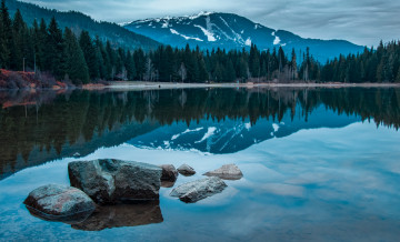 Картинка lost lake british columbia canada природа реки озера озеро лес