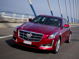 Картинка автомобили cadillac красный 2014 eu-spec cts