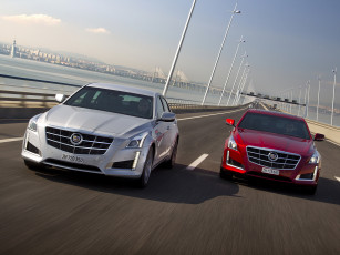 Картинка автомобили cadillac красный 2014 eu-spec cts