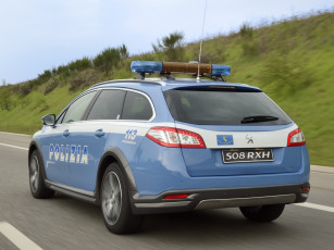 обоя автомобили, полиция, peugeot, 508, rxh, polizia, 2014