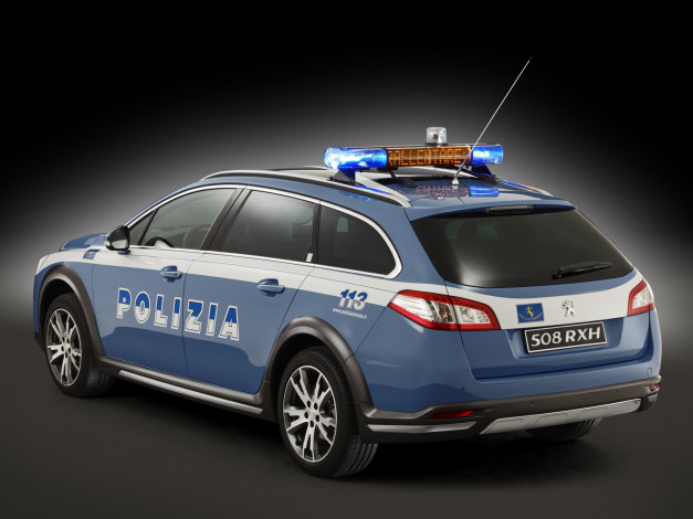 Обои картинки фото автомобили, полиция, polizia, rxh, 508, peugeot, 2014