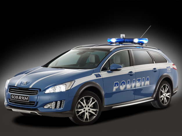 Обои картинки фото автомобили, полиция, rxh, 508, 2014, polizia, peugeot
