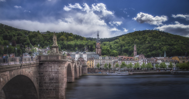 Обои картинки фото heidelberg, города, - мосты, ров, мост