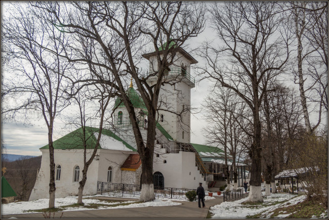 Обои картинки фото свято-михайловский монастырь, города, - православные церкви,  монастыри, россия, православие, камень, свято, михайловский, монастырь, поселок, победа, адыгея