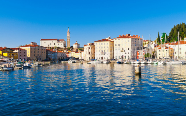 Обои картинки фото piran, slovenia, города, - панорамы