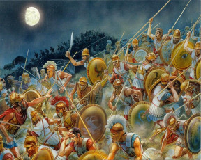 Картинка night attack at epipolai campaing of syracuse 415 to 413 bc рисованные армия