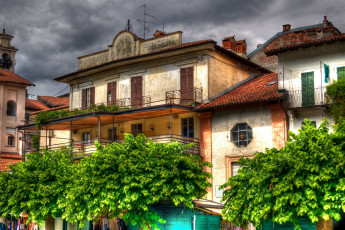 Картинка города здания дома стреза италия пьемонт