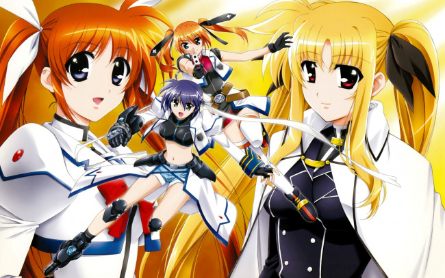 Обои картинки фото аниме, mahou, shoujo, lyrical, nanoha