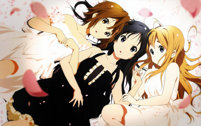 Обои картинки фото аниме, on, k-on