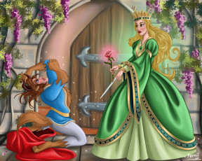Картинка мультфильмы beauty and the beast девушка цветок