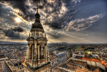 Картинка города будапешт венгрия облока город дома небо
