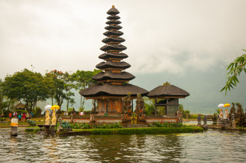 обоя храм, воды, бали, города, буддистские, другие, храмы, пагода, индонезия