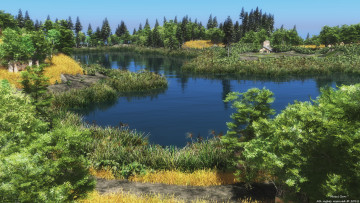 Картинка 3д графика nature landscape природа озеро